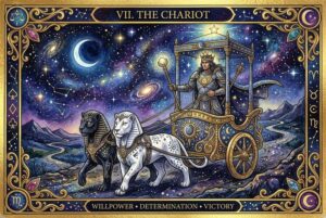 Der Wagen Tarot-Karte Bedeutungen: Meistere dein Schicksal mit Willenskraft und Entschlossenheit