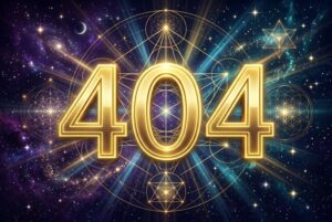 Leuchtende Zahlenfolge 404 symbolisiert göttliche Führung und die Aufforderung zur persönlichen Verbesserung in allen...