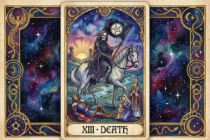Totenkarte im Tarot: Bedeutung, Transformation, Abschlüsse & Neuanfänge