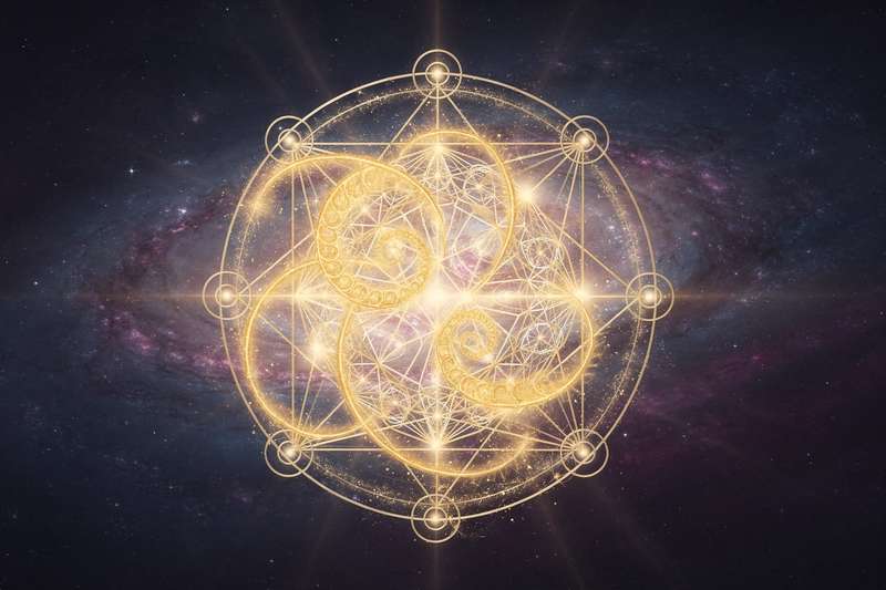 Numerologie Zahlen und Symbole zeigen die energetische Bedeutung einer persönlichen Tageszahl für spirituelle Deutung.
