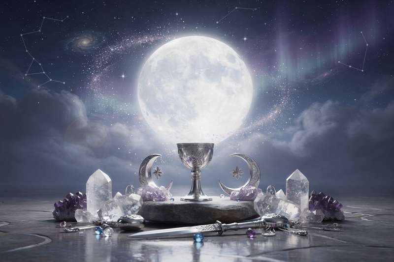 Astrologisches Radix-Chart oder Mondphase-Darstellung mit Krebssymbol zur Visualisierung emotionaler Mondqualitäten.