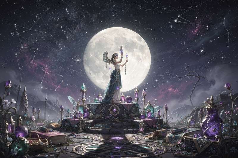 Eine rote Mondscheibe erhellt die Nacht während einer totalen Mondfinsternis und symbolisiert spirituelle Transformation und...