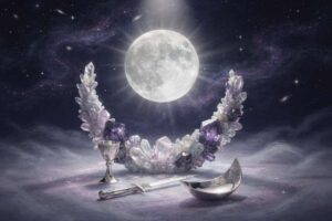 Astrologische Rad mit hervorgehobenen Mond- und Sonnensymbolen zur Veranschaulichung ihrer Positionen im Horoskop.