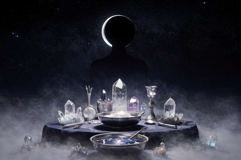 Dunkle Mondphase am Nachthimmel symbolisiert Neuanfang und innere Erneuerung für spirituelle Affirmationen.