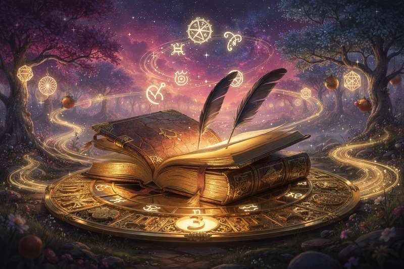Astrologisches Diagramm zeigt das dritte Haus mit Symbolen für Gedankenaustausch, Geschwisterbeziehungen und intellektuelle...