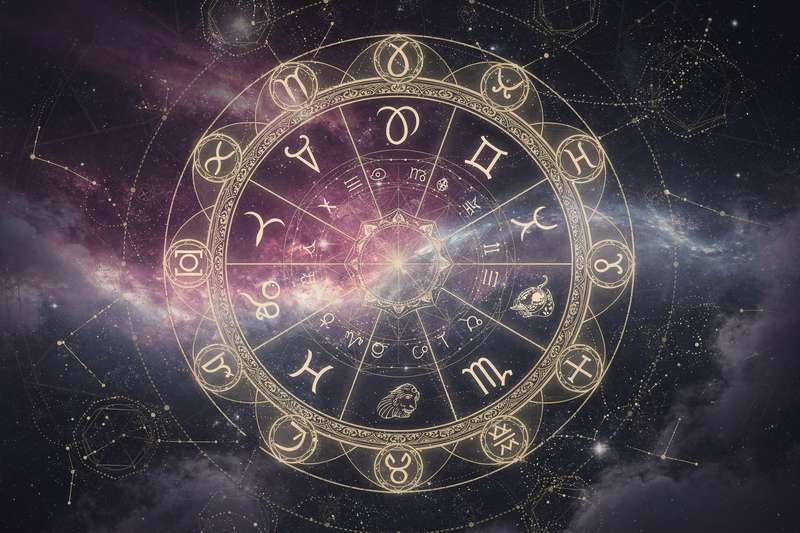 Astrologisches Haus-Symbol mit Symbolen für Fernreisen, spirituelle Suche und akademisches Wissen.