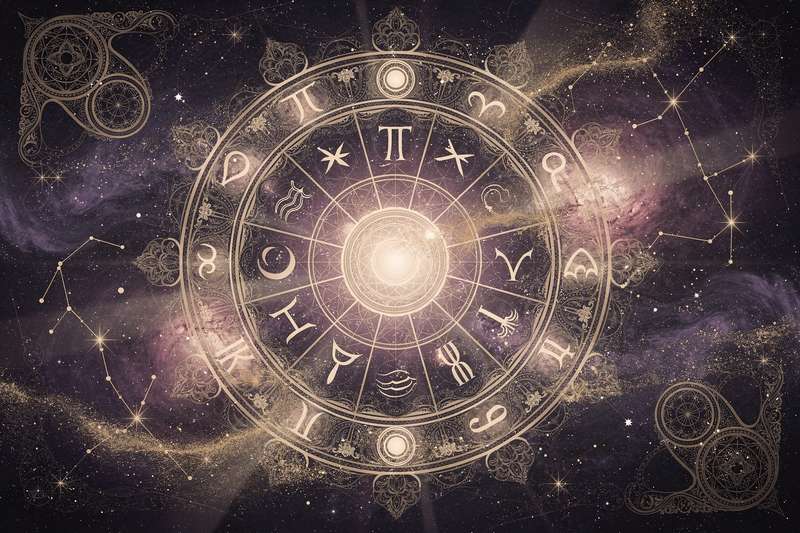 Astrologisches Kreisdiagramm zeigt zwei Planeten in exakter 180-Grad-Gegenüberstellung mit Spannungslinien auf dem Tierkreis.