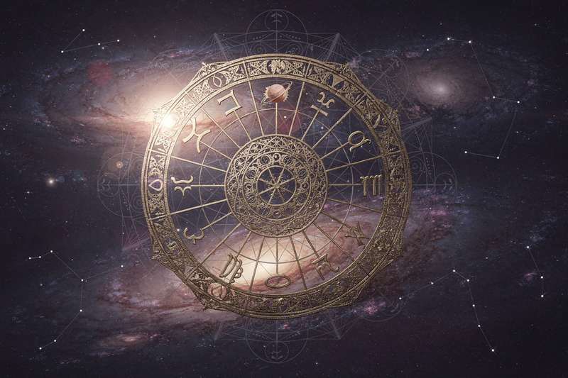 Astrologische Darstellung der Zwillinge mit symbolischen Elementen für Liebe, Beruf und persönliche Entwicklung im Jahr 2026.