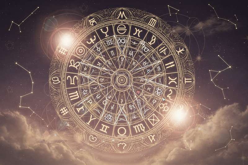 Planetare Konstellation zeigt Jupiter und Mond in harmonischer Ausrichtung für astrologische Yogabildung.