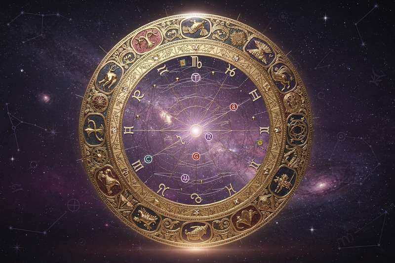 Interaktive Astrologie-Plattform zeigt die Positionen von Sonne, Mond und Planeten zum Zeitpunkt der eigenen Geburt.