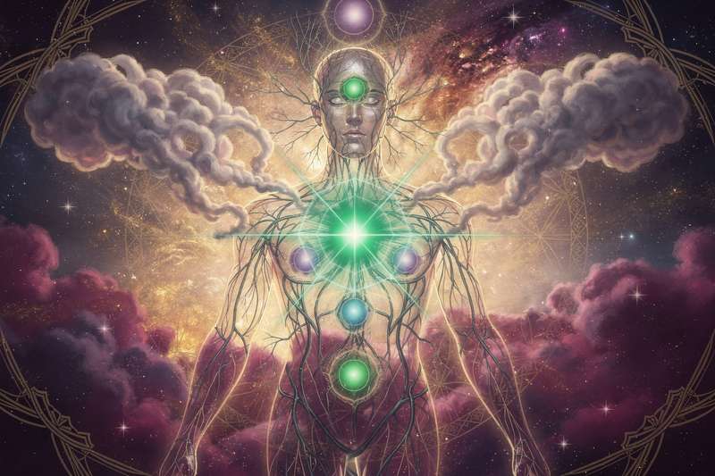 Grafische Darstellung des Ajna-Zentrums im Human Design System mit Verbindungen zu anderen Energiezentren und Kanälen.