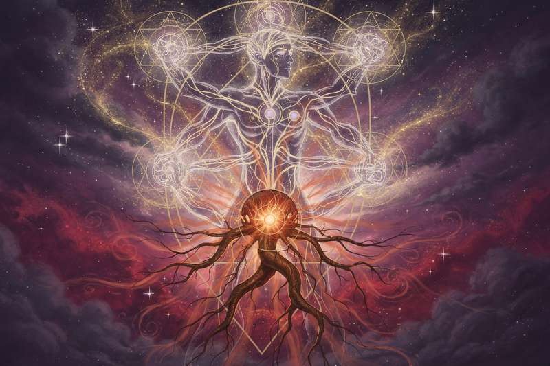Anatomische Darstellung des Root-Centers und der Nebennieren als energetisches Zentrum für Antrieb und Stressverarbeitung im...