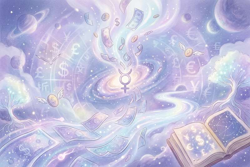 Stapel von Banknoten und Münzen symbolisieren finanzielle Träume und ihre tiefere spirituelle Aussage im Unterbewusstsein.