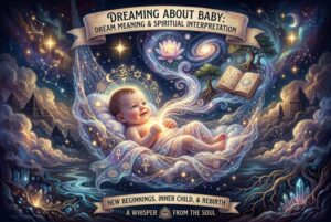 Neugeborenes Baby liegt friedlich in einem Kinderbett und symbolisiert Neubeginn sowie Unschuld in der Traumdeutung.