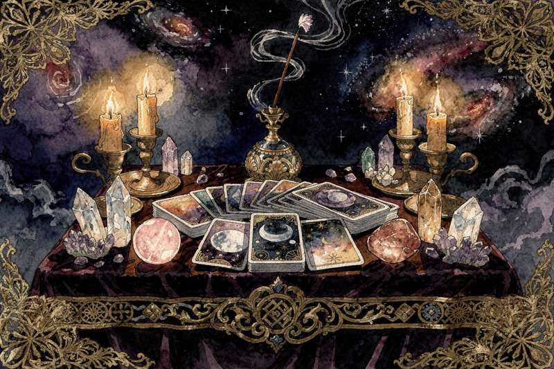 Rote Tarot-Karte mit Erdungssymbolen zur Aktivierung des Wurzelchakras und energetischen Heilung.