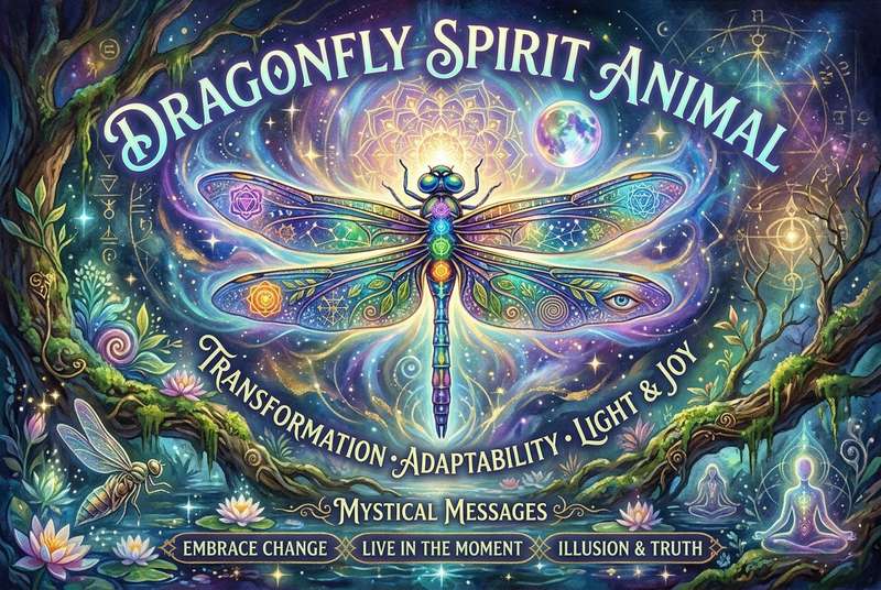 Eine schimmernde Libelle schwebt über Wasser und symbolisiert Illusion, Wandlung und das Durchschauen von Täuschungen.
