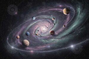 Astrologisches Diagramm zeigt die Positionen der Planeten und markiert das Ende der Jupiter-Rückläufigkeit mit Fokus auf...