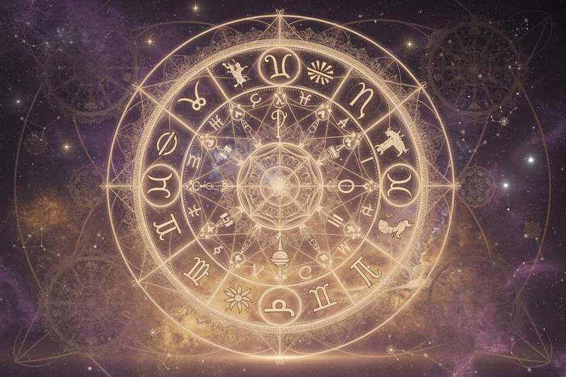 Grafische Darstellung der zwölf Tierkreiszeichen mit ihren kompatiblen Partnerkonstellationen für astrologische Liebespaarungen.
