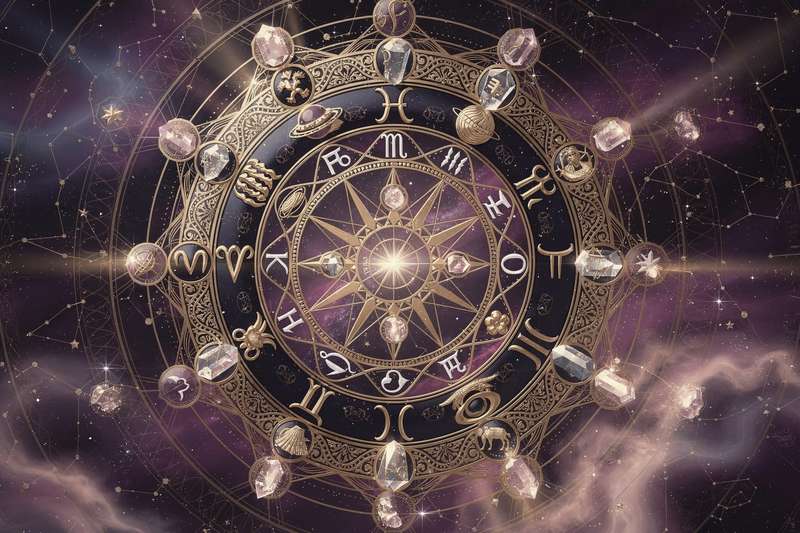 Astrologisches Symbolbild zeigt das Merkur-Symbol über einem verschneiten Bergpanorama mit Steinbock-Konstellation.