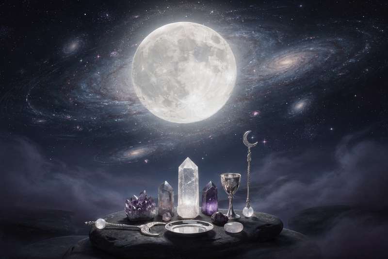 Fase lunar menguante iluminada parcialmente sobre el cielo nocturno oscuro y estrellado.