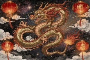 Im chinesischen Tierkreis symbolisiert der Drache Stärke, Glück und Weisheit mit seinen majestätischen Merkmalen und...