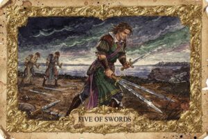 Fünf der Schwerter Tarot-Karte: Ein Leitfaden zu Konflikt und Auflösung