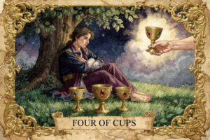 Vier der Kelche Tarot-Karte Bedeutungen: Ein Leitfaden zu Kontemplation und innerer Weisheit