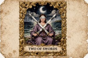 Zwei der Schwerter Tarot: Bedeutung und Deutung an deinen Kreuzwegen