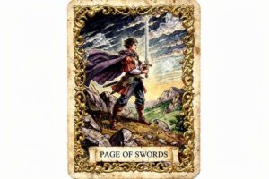 Bube der Schwerter Tarot-Karte: Bedeutungen aufrecht & umgekehrt