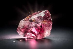 Rosa Turmalin Kristall mit durchscheinender rosa Färbung, der für emotionale Heilung und Herzöffnung verwendet wird.