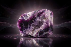 Polierte Sugilith-Kristalle in verschiedenen Violett- und Magenta-Tönen zeigen die charakteristische Färbung dieses seltenen...