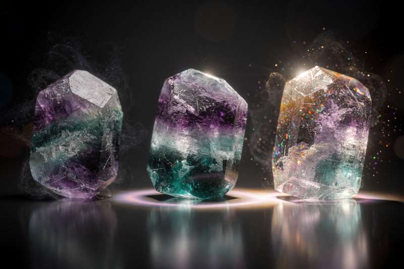 Violetter Fluorit-Kristall mit glänzender Oberfläche zur Entspannung und emotionalen Balance.