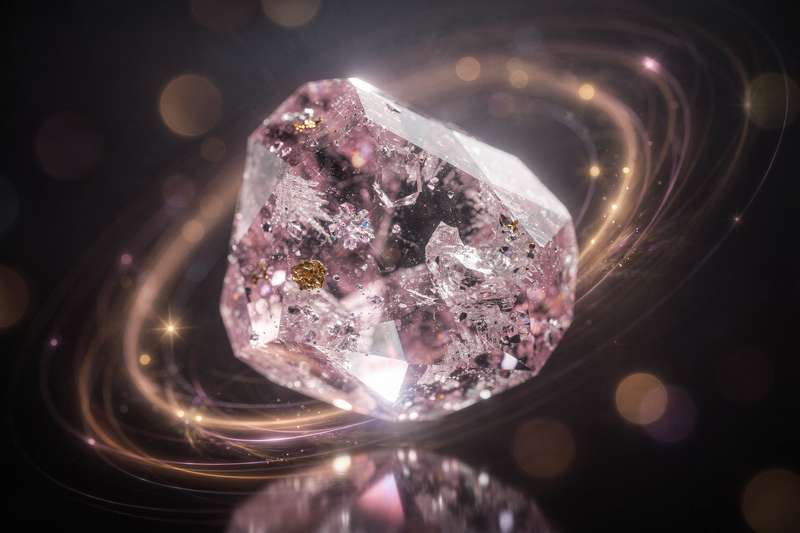 Lithium-Quarz Kristall in natürlicher Form zeigt seine charakteristische hellviolette bis rosa Färbung für energetische...