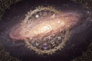 Steinbock-Symbol neben Kalenderdatum für Juli 2026 mit astrologischen Elementen und Monatsvorhersage.