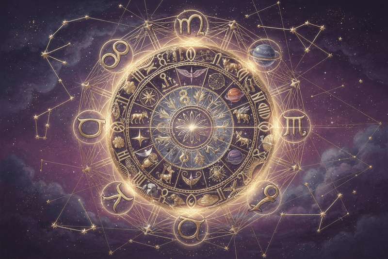Astrologischer Kalender zeigt die günstigen Widder-Tage im April mit Mondphasen und Planetenbewegungen.