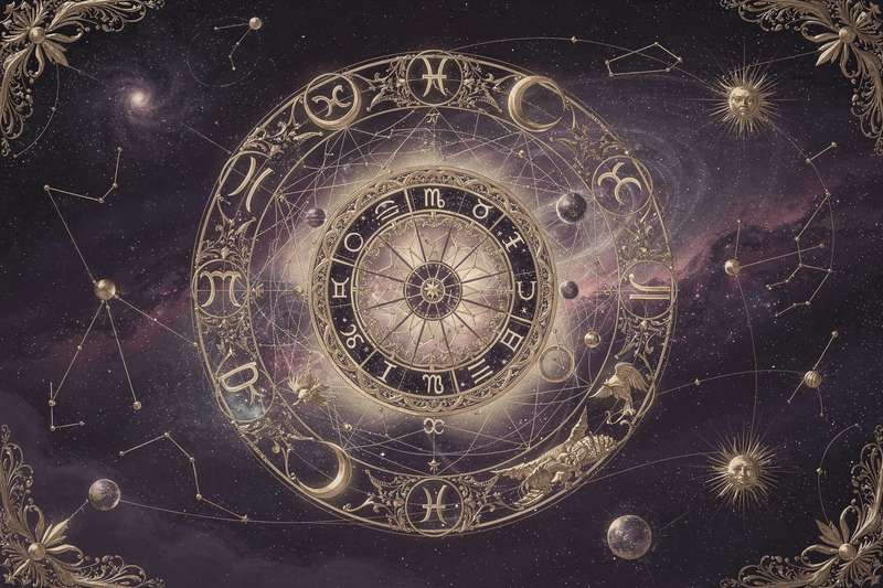 Astrologie-Symbol der Venus mit Skorpion-Sternzeichen-Darstellung zur Veranschaulichung intensiver emotionaler und...