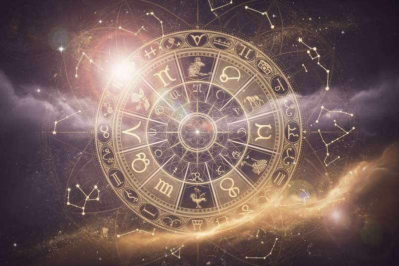 Astrologische Darstellung der Schütze-Konstellation mit Blaumond am nächtlichen Himmel und symbolischen Liebeselementen.
