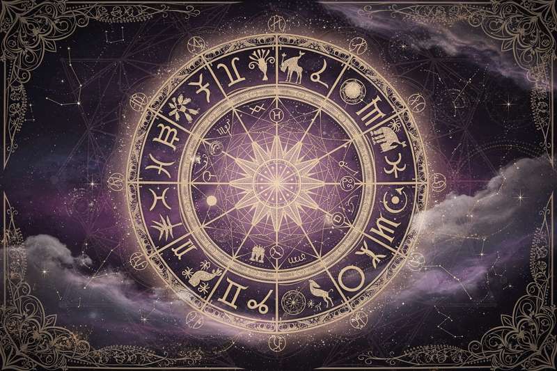 Sternenhimmel zeigt die Positionen der Planeten und Sternzeichen für die astrologische Vorhersage im Juli und August 2026.