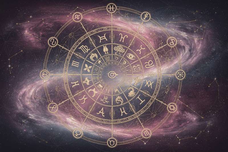 Symbolische Darstellung des Pluto mit Transformationsmotiven wie Phönix oder Spiralen, die Wiedergeburt und tiefe innere...