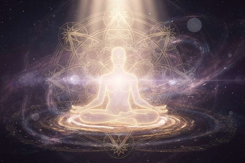 Eine Person sitzt in meditativ ruhiger Haltung und folgt dem Fluss ihrer inneren Stimme durch achtsamkeitsorientierte Praktiken.